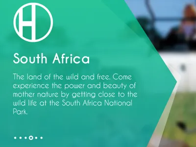 Horizon Travel design hero panel ui