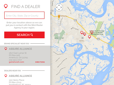 Map Search UI contact map search ui web