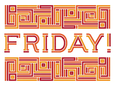 Friday! friday inline lettering letters type type design