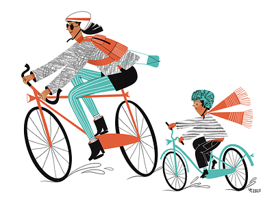 Mom and me on bikes autumn bike character characterdesign children book childrensbook family helmet illustration illustrator mama mother picturebook ride spring woman