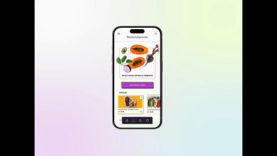 Roots&Sprouts - UX/UI mobile app design for vegan restaurant. animation motion graphics ui user experience ux web design