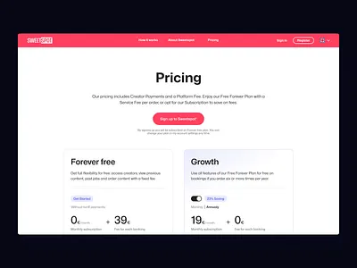 SweetSpot cleandesign comparisonchart designdaily designinspiration digitalproduct dribbbletrending freevspaid moderndesign pricingpage pricingplan pricingtable saasdesign subscriptionui sweetspotui ui ux