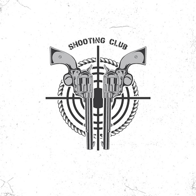 Shooting Club Revolver Logo branding custom t shirt design graphic design hand drawing illustration logo t shirt design vector design vector t shirt