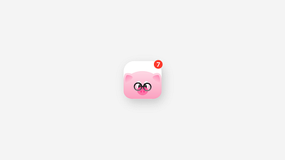 Finace App Icon app branding cute glasses graphic design icon illustration ios logo nerd pig pink professional ui