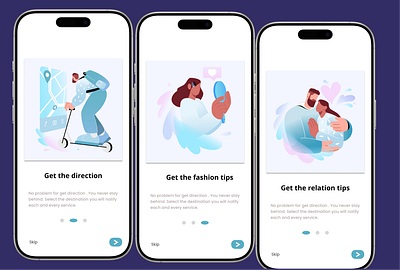 Onboarding design graphic design illustration logo typography ui ux