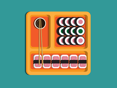 Bento bento fun icon illustration sushi