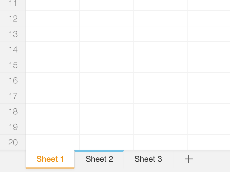 Microsoft Excel for iPad Tab Animation ios ipad ui