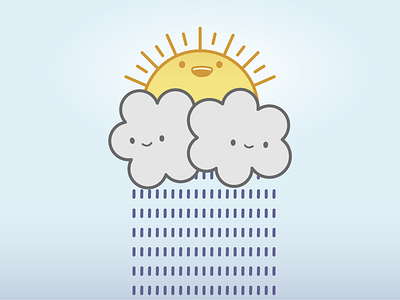 Sweet Release! clouds cute faces rain sky smile smiley sun weather