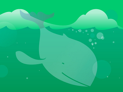 Whale bubbles green underwater water waves whale