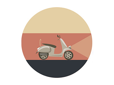 Motorbike bike road vector