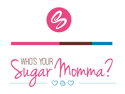 Stacey's Sweets Brand bakery blue branding brown cookies icons pink sweets typography