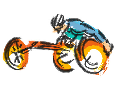 Wheelchair athlete athlete corporate illustrator photoshop sport wheelchair