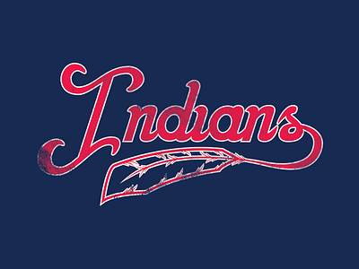 Indians baseball hand lettering handlettering lettering mlb old typography vintage