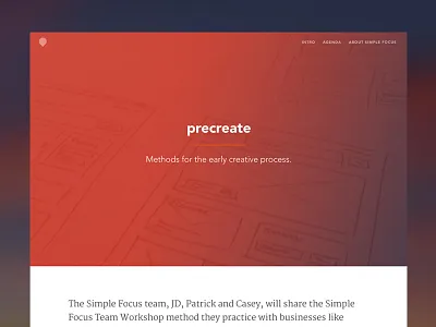 Precreate Workshop avenir flat gradient merriweather simple