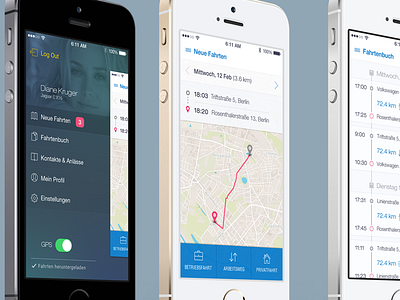 GPS Vehicle Tracking System app car ios ios7 iphone vimba