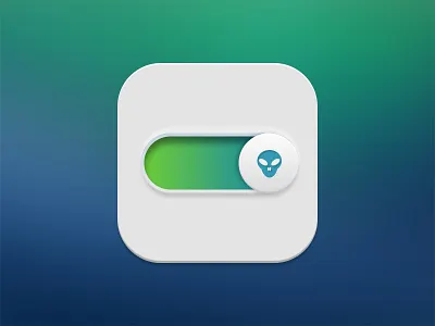 UFO Face Icon app clean design icon ios