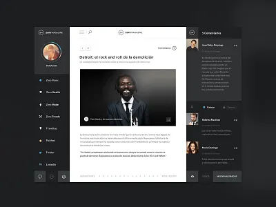 Zero art direction magazine ui ux web design