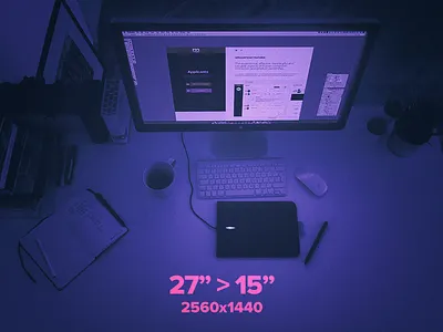 FinallyThunderboltAndNotRetina cinema display mac purple thunderbolt workspace