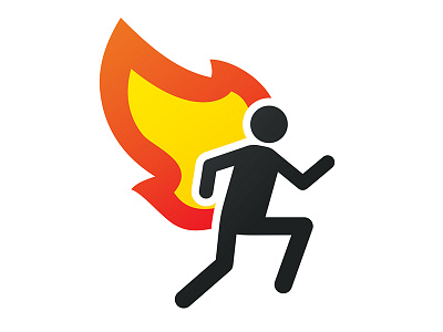 Stuntman Dan Logo dan fire logo man pictogram stuntman vector