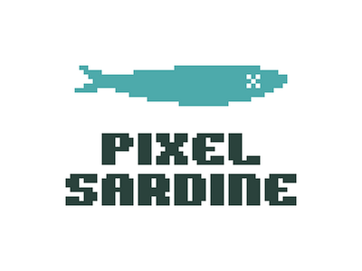 Pixel Sardine Logo app logo pixel sardine