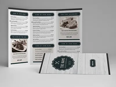 Elegant Food Menu 7 bar dark drink food graphicriver illustrator luuqas menu restaurant template white wood