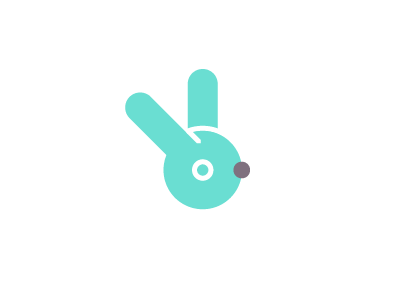 Bunny animal kids logo minimalism