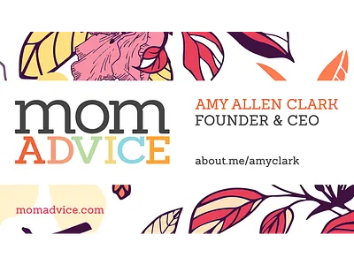 MomAdvice Business Card business card floral