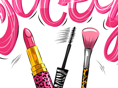 Society brish cosmetic lipstick makeup mascara
