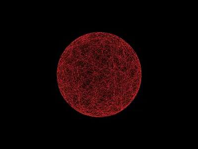 Randomic Red Moon circle code generative moon nodebox random red sphere typography