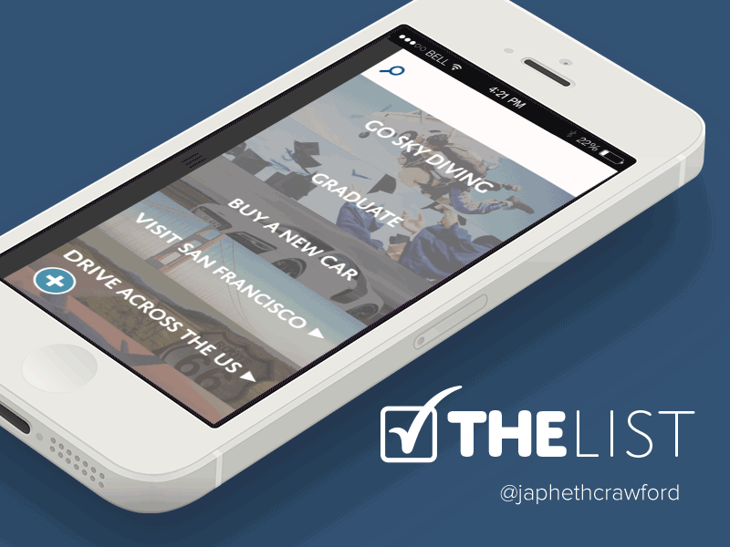 THE List – Add Item/List Animation animation app design interface design ios the list transitional interface ui design