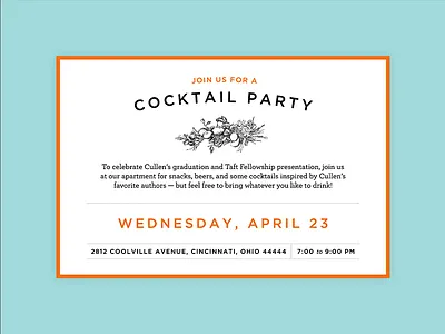 Party Hard cocktail party gotham party graduation invitation