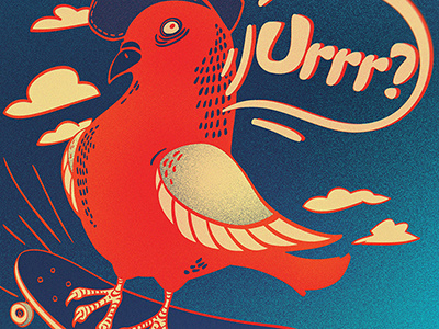 Pigeon dove extreme feathery fly fun hardy limes pigeon red skateboard trick