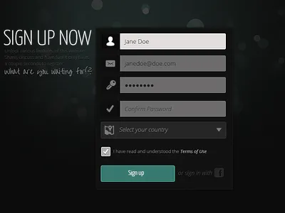 Sign Up Form Design form design sign up forms signup