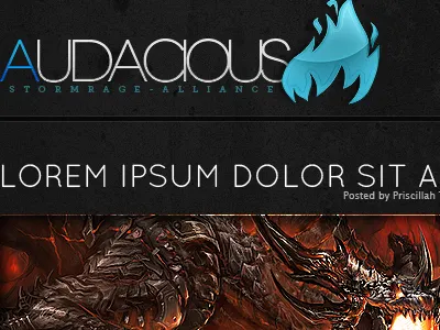 Audacious dark website design world of warcraft
