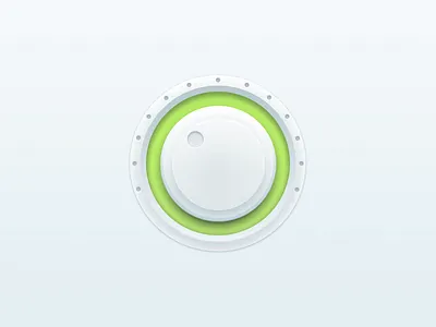 Volume green knob light pure round volume white
