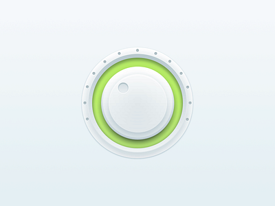 Volume green knob light pure round volume white