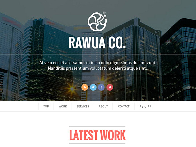 Rawua - HTML Responsive Bi-lingual Theme 16 columns bi lingual html parallax psd responsive single page sticky menu