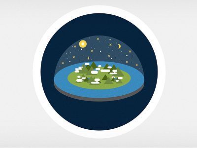 Flat Earth earth flat design icon illustration kurzgesagt vector