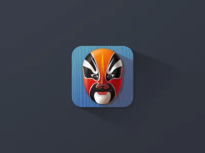 Facebook face facebook icon makeup mask peking opera people ui