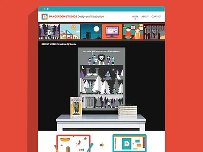 New Portfolio Site cute dangerdom design dominic flask flat fun geometry illustration mid century portfolio responsive website