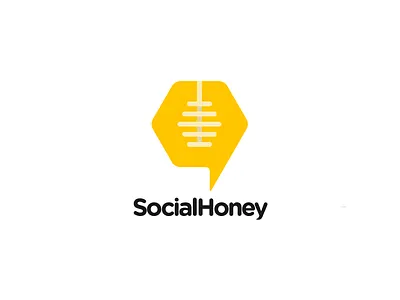 Social Honey Logo app branding honey identity logo mobile social