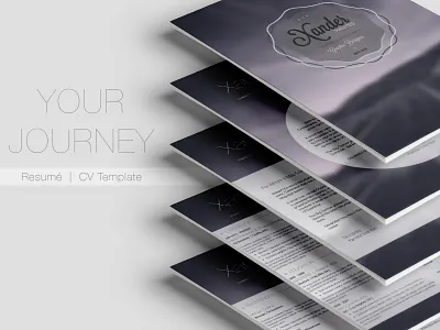 Your Jouney Resume / CV Template business charts corporate cv education experience infographic job resume skills template work