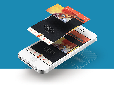 Mobile Landing Hero design ios7 mobile ui user experience user interface ux