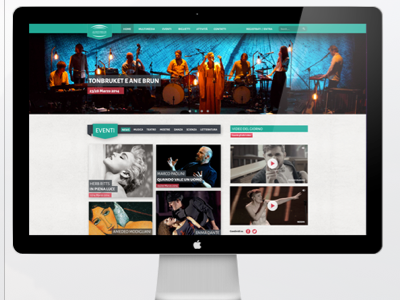 Restyling web site Auditorium Parco della Musica auditorium design event flat graphic homepage interface roma web webdesign website