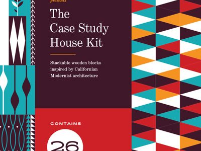 CSH Kit midcentury packaging pattern sleeve vector