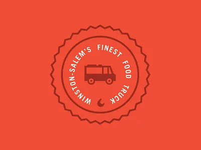 Camel City Grill Badge badge design flame food graphic truck