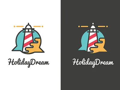 Holiday dream first concept branding icon logo travel visualidentity
