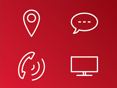 Communications Icons chat communications iconography icons line art monoweight phone pin screen