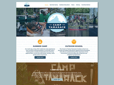 Summer Camp Redesign summer camp web site