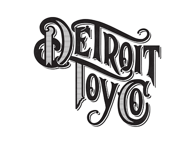 Logo detroit lettering logo toy vintage